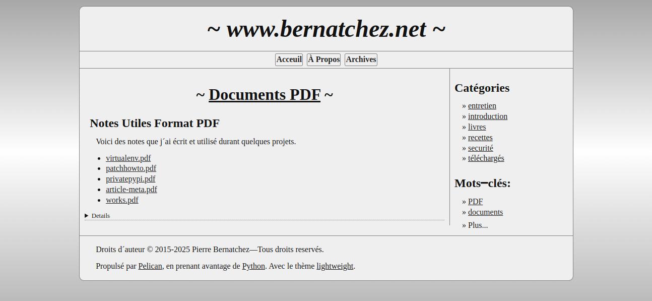 Capture d'écran de thème pelican lightweight
